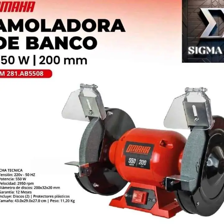 Amoladora de Banco 550W 200mm OMAHA