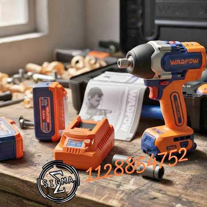 Llave de Impacto Inalámbrica Wadfow 780nm + 2bat 4.0ah +cargador + maletín + tubos