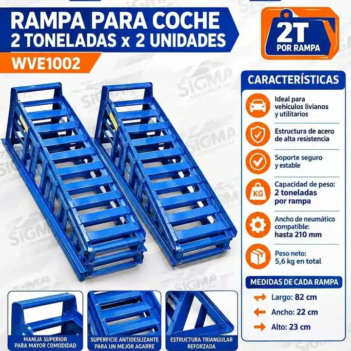 Rampa para Coche 2 Toneladas X2u Wadfow