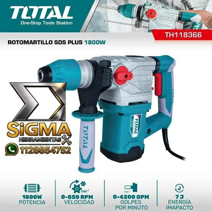 Rotomartillo de 1800w 7j TOTAL