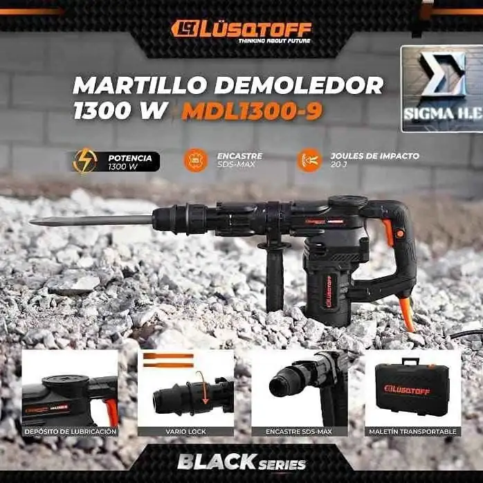 Martillo Demoledor 1300w Lüsqtoff Black