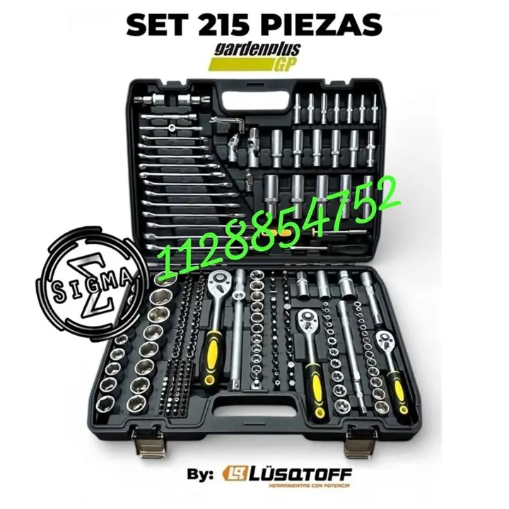 Set de Llaves Combinadas 215 piezas Gradenplus