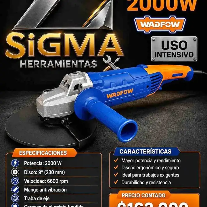 Amoladora de 9" Wadfow