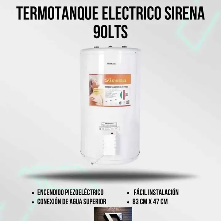 Termotanque Eléctrico de 90 litros Sirena