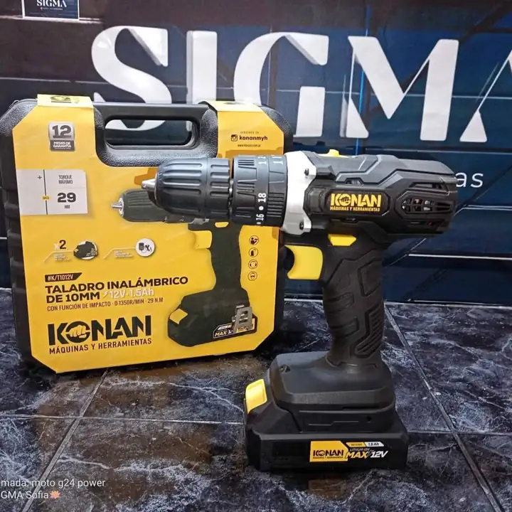 Taladro inalámbrico con percutor 10mm Konan