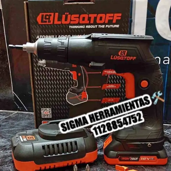 Atornillador para Durlock inalámbrico 18v Lusqtoff Black