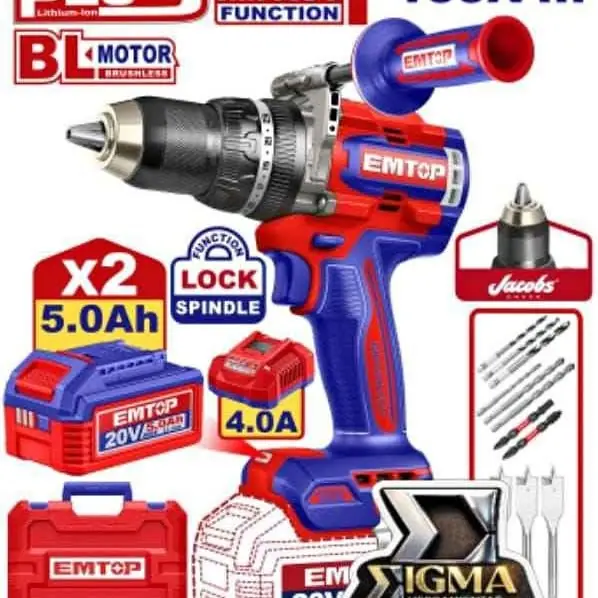 Taladro de Impacto 166nm 20v EMTOP