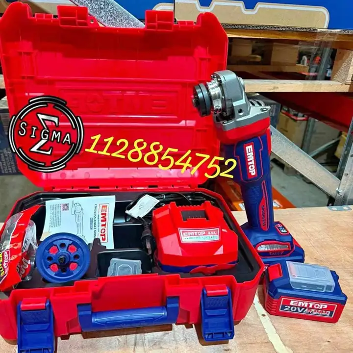 Amoladora a batería Brushles de 20V con 3 velocidades Emtop