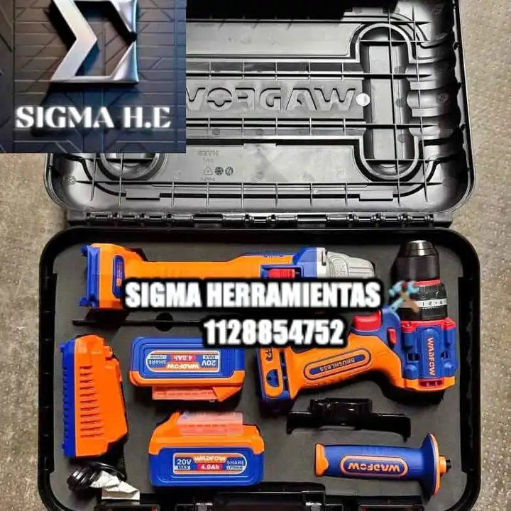 Combo Wadfow Amoladora inalámbrica + Taladro atornillador 20v