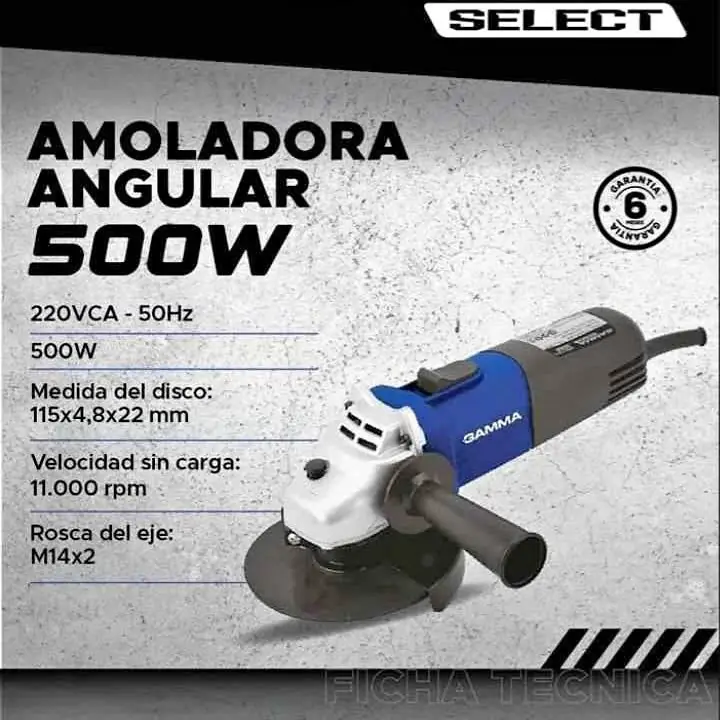 Amoladora Angular de 500w GAMMA