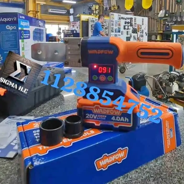 Termofusora inalámbrica 20v con 2bat 4ah y cargador Wadfow