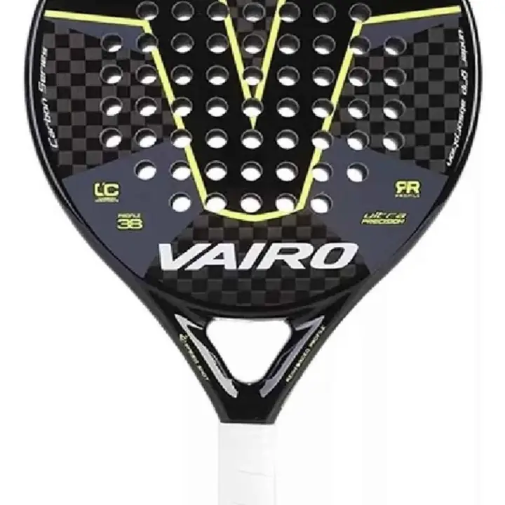Paleta Padel Vairo 12k Full Carbono Lágrima uso Profesional Black Eva Oportunidad