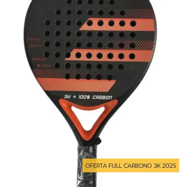 Paleta Padel Profesional Full Carbono 3k Diamante Rugosa OFERTA Nueva Envíos