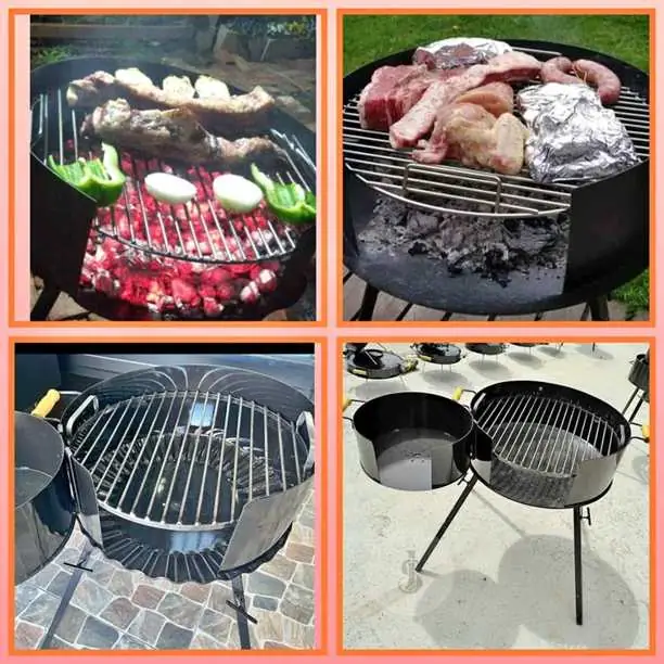 Parrilla circular con fogonero desmontble
