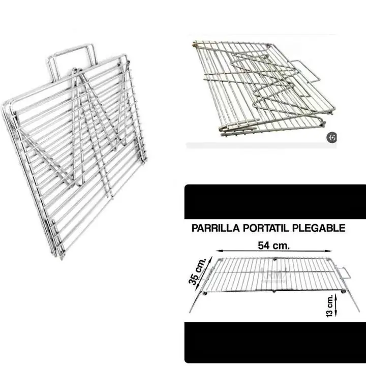 Parrilla plegable especial camping y pesca