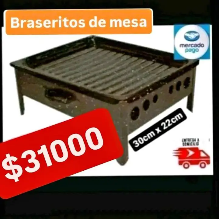 Braseros de mesa enlozados o de fundicion