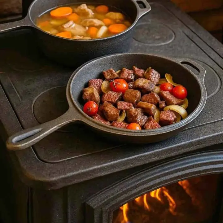 Horno holandes olla con tapa de fundicion