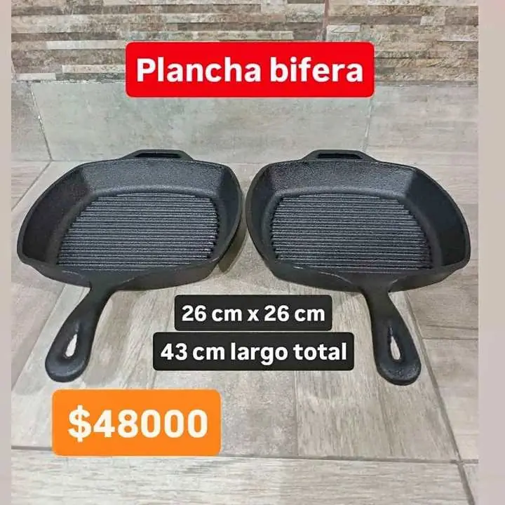 Bifera de fundicion con mango