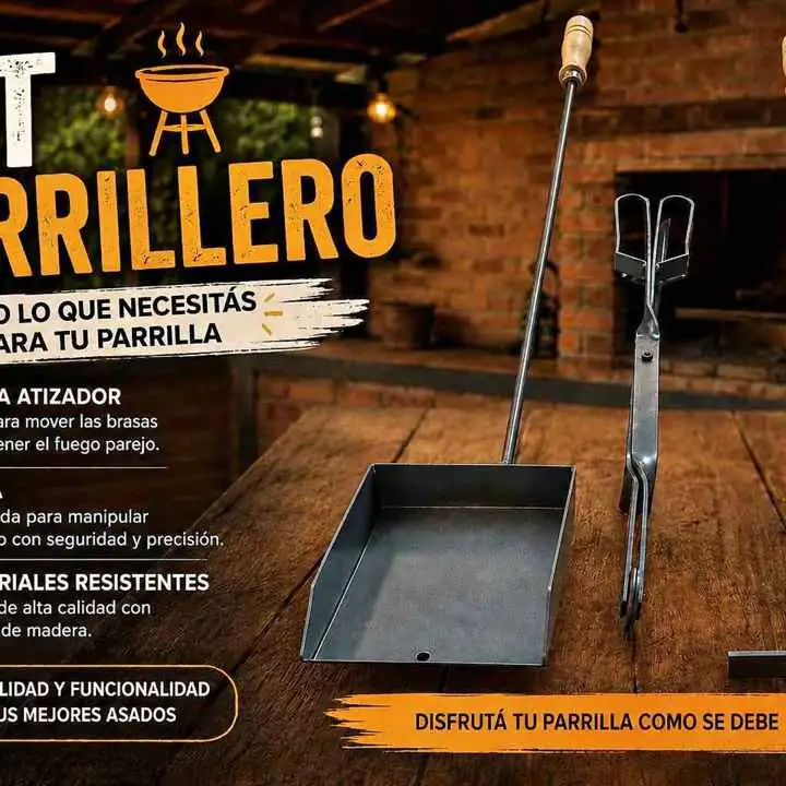 Kit parrillero por 3 piezas