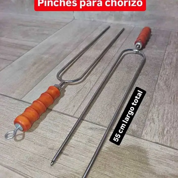 Pinches para chorizo con agarre de madera