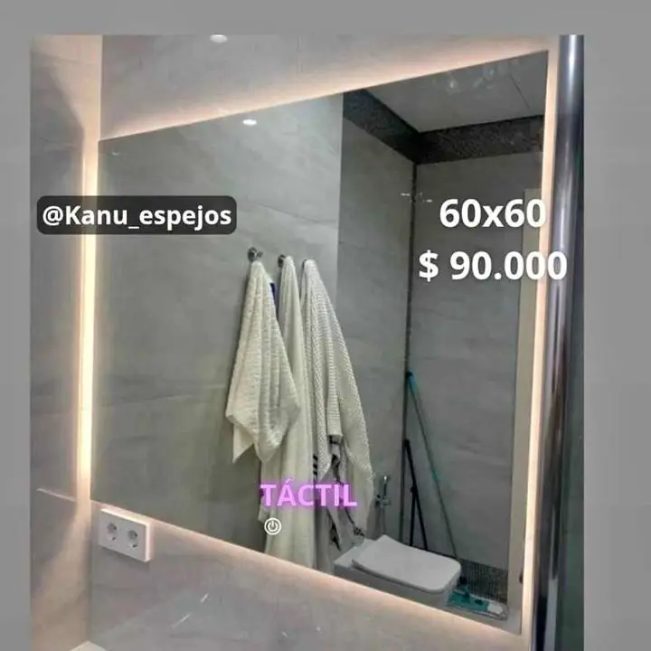 Espejo Cuadrado Led Sis. TOUCH