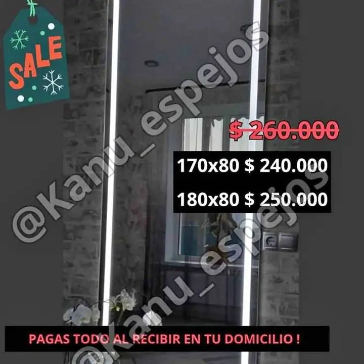 Espejo Vestidor sistema Touch