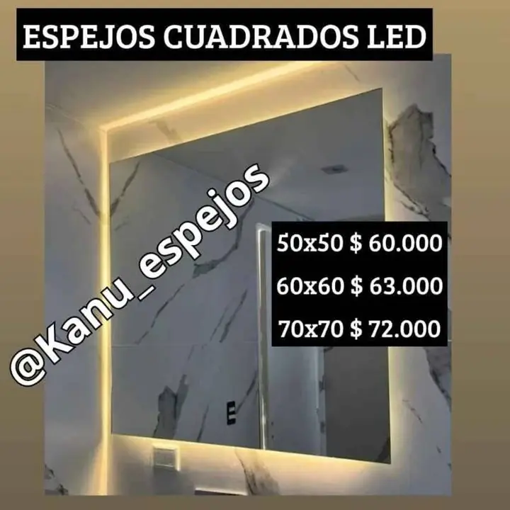 Espejo Cuadrado Led