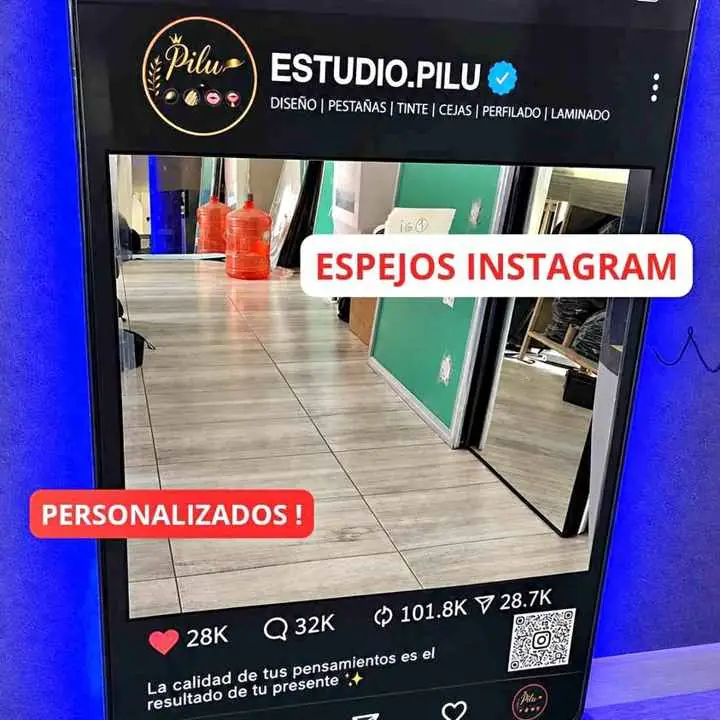 Espejo Instagram con led