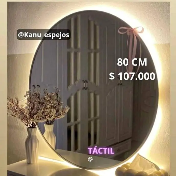 Espejo Redondo Touch Ideal para Baño