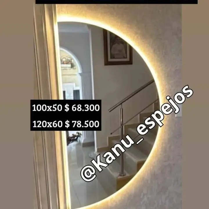 Espejo Medialuna Led