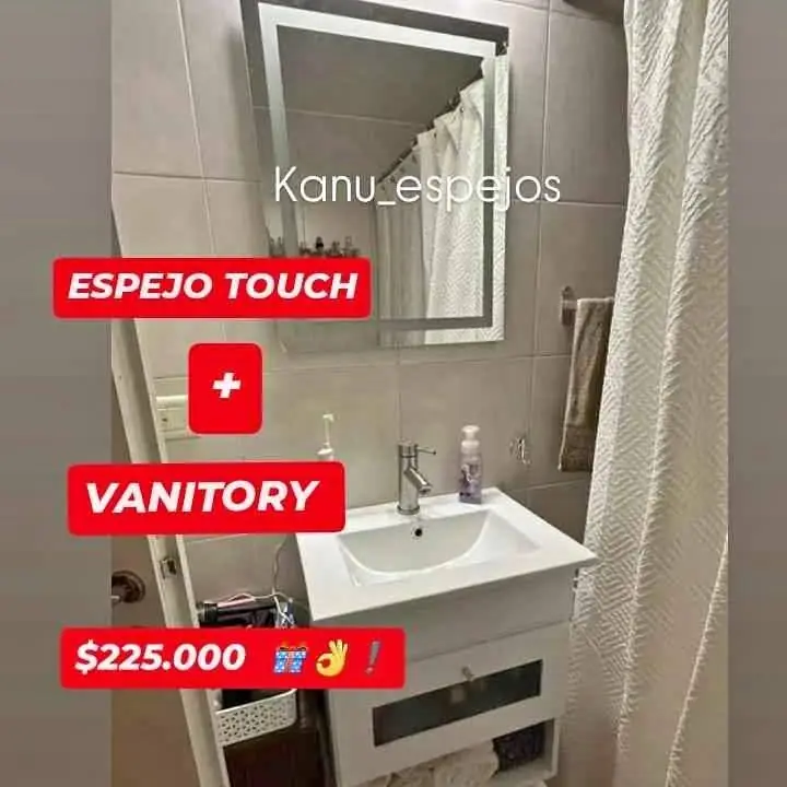 Combo vanitory + espejo touch