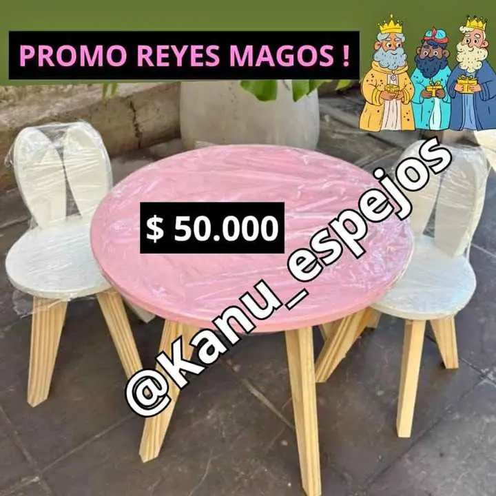 Combo infantil mesa+2 sillitas