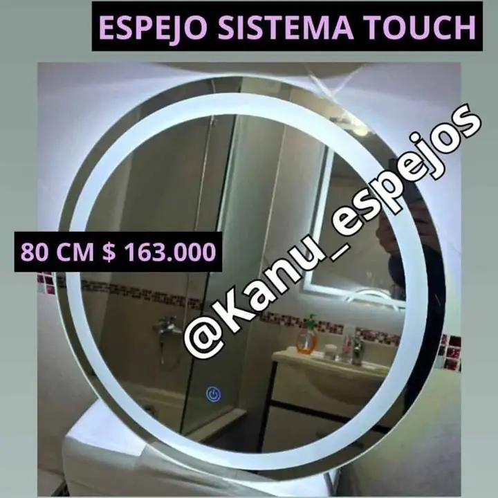 Espejo Circular Touch Esmerilado
