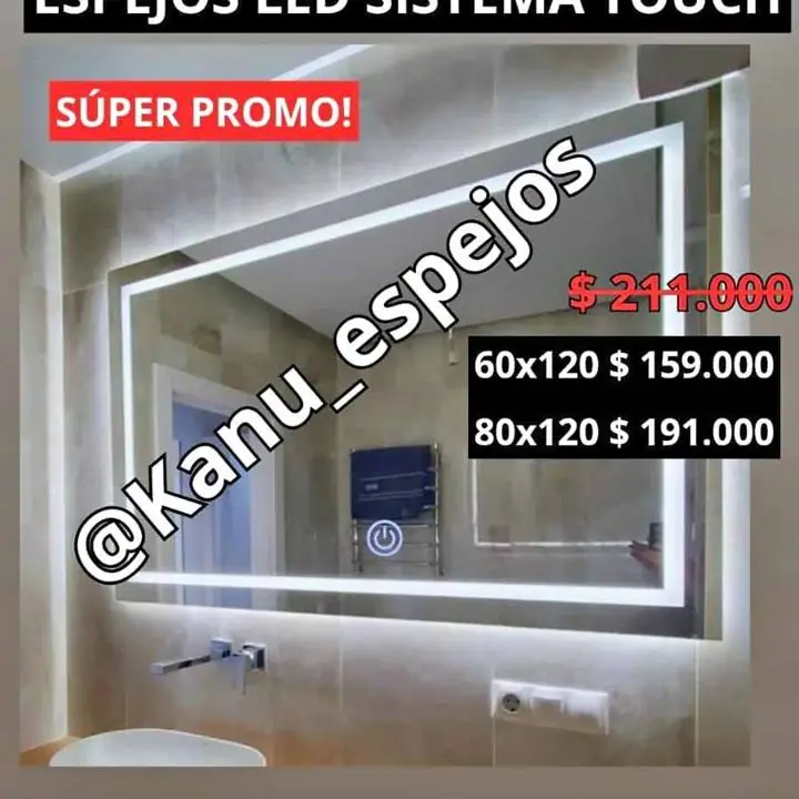 Espejo Sistema Touch Esmerilado