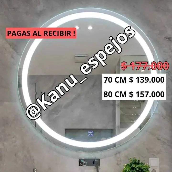 Espejo Circular Touch Esmerilado