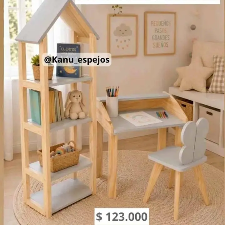 Combo Biblioteca+Sillita+Escritorio