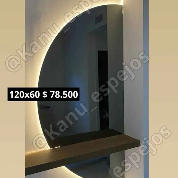 Espejo Medialuna Led