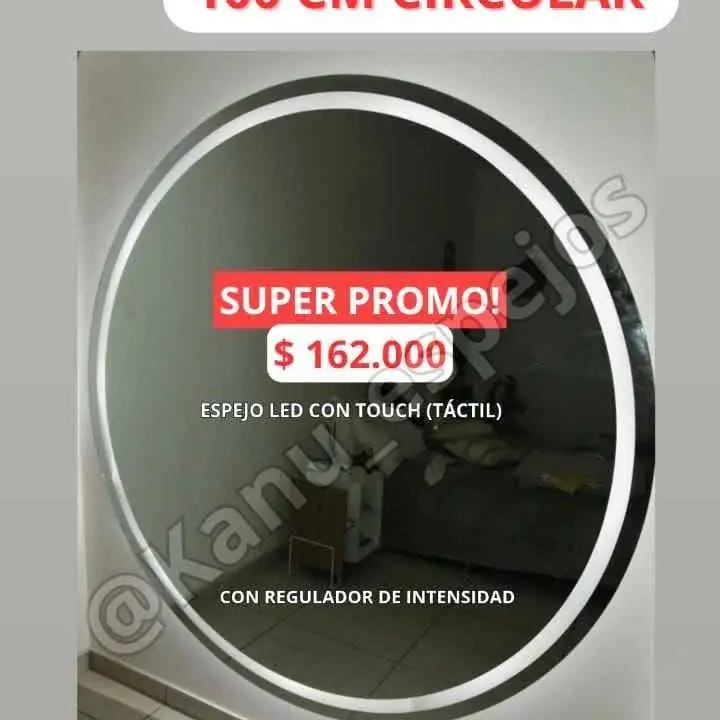 Espejo Circular Touch Esmerilado PROMOO