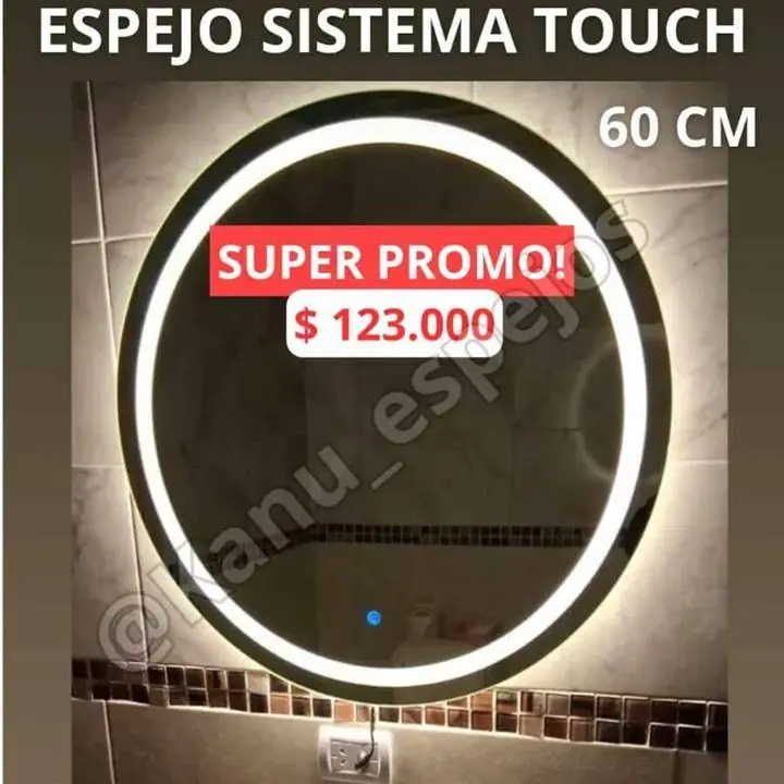 Espejo Circular Touch Esmerilado