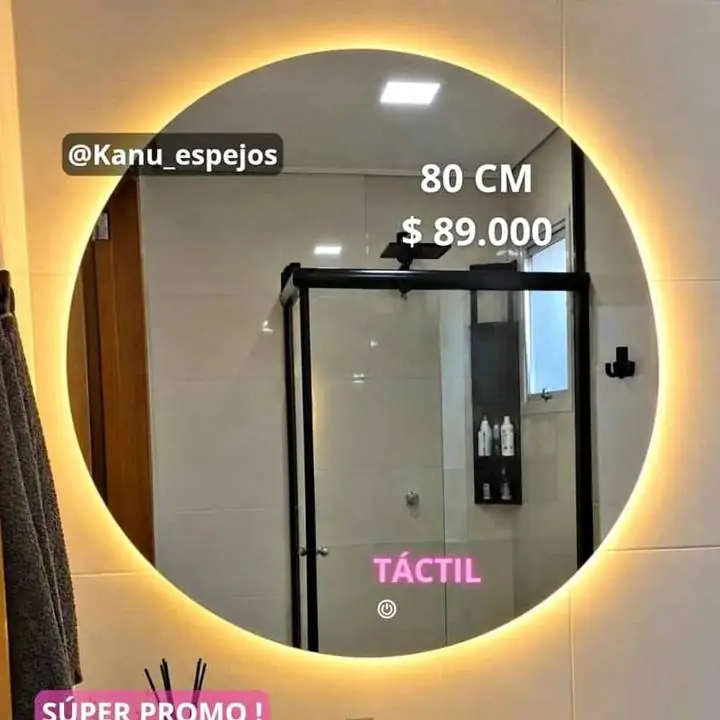 Espejo Redondo Sistema Touch