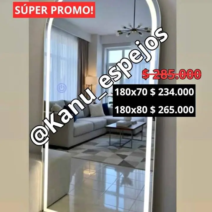 Espejo Arco Vestidor Touch Esmerilado