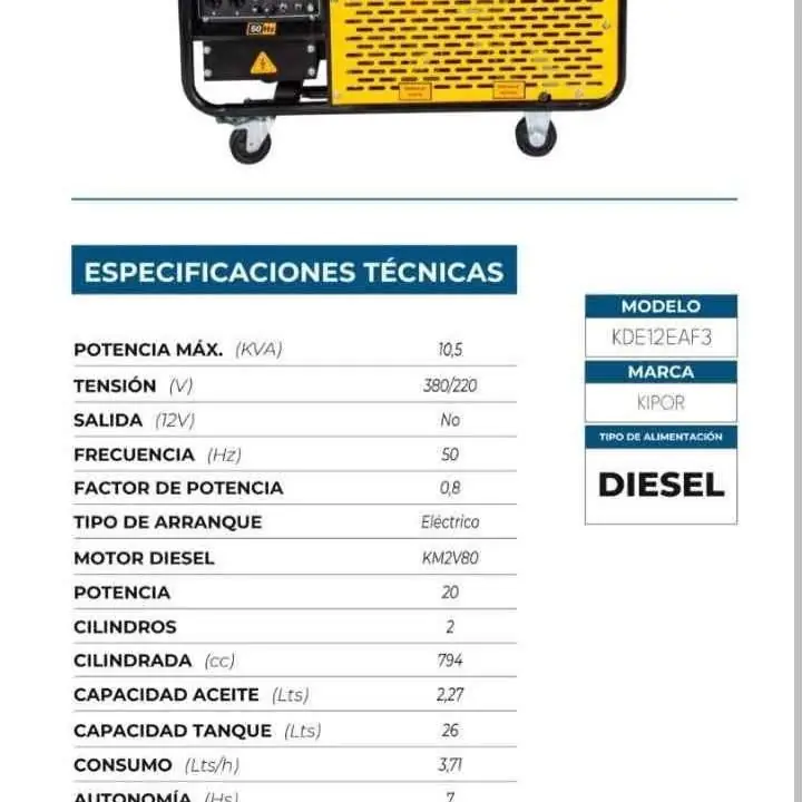 Gratis, generador trifasico diésel okm, oferta en efectivo