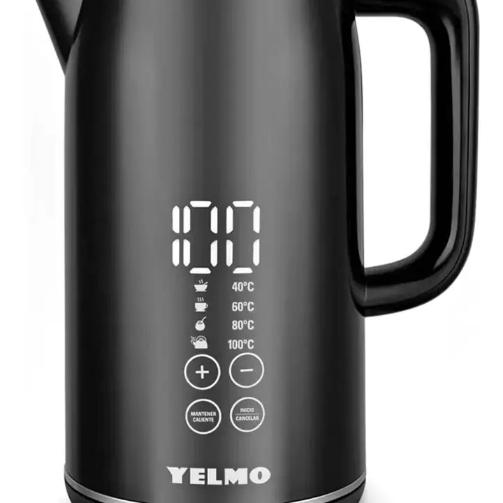 Pava eléctrica yelmo con control digital de acero inoxidable