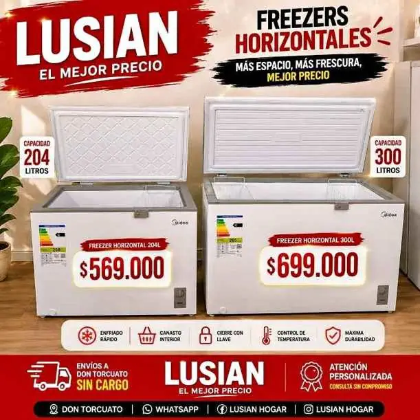 Freezer midea horizontal # 204 lts # envíos en el día #whatsapp