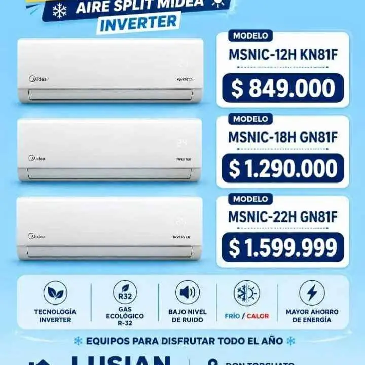 Aires # acondicionados # split # inverter # midea