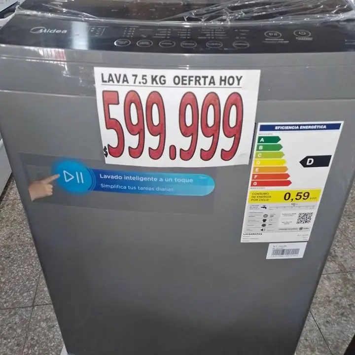 Lavarropas midea # carga superior # 7.5 kgs inteligente!