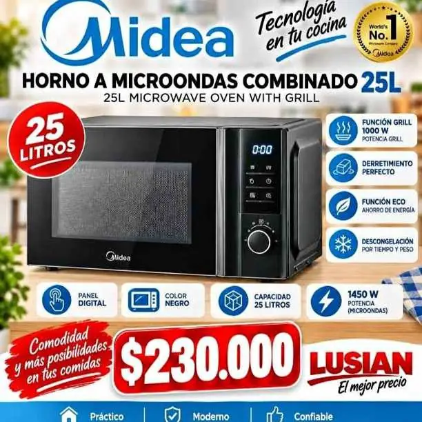 Horno Microondas MIDEA # 25 lts