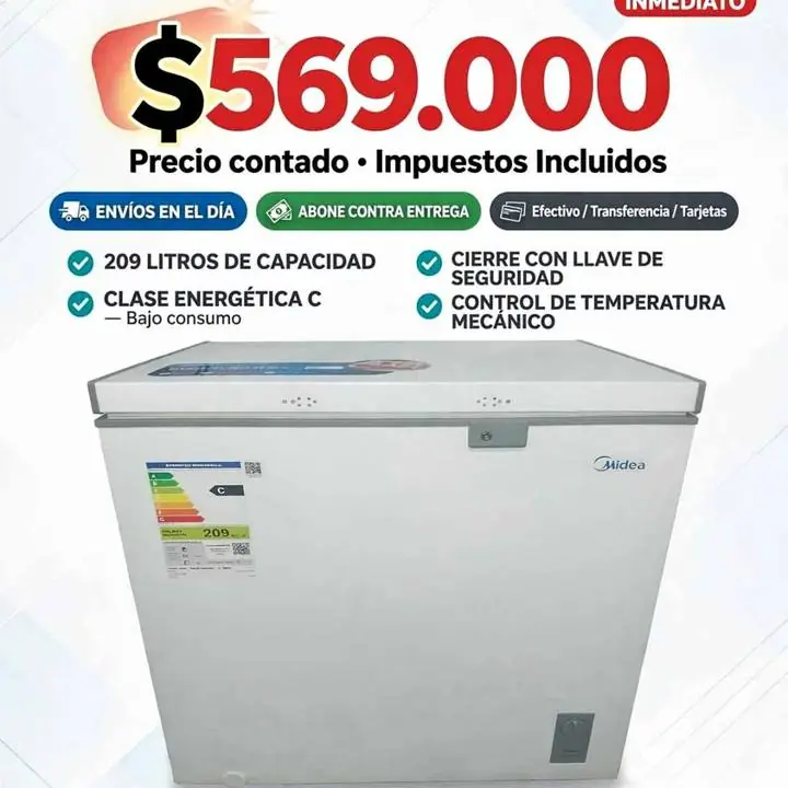 Freezer midea horizontal