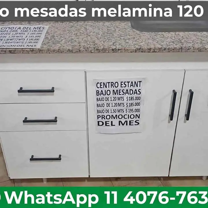 Bajo mesada 120 cm melamina # centro stand