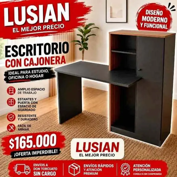 Escritorio con Cajonera # envíos en el día# whatsapp